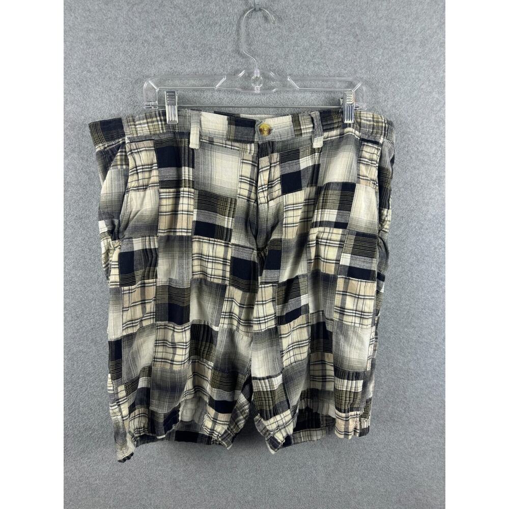 SIEGFRIED Vintage Patchwork Madras Bermuda Golf Shorts‎ Men’s Size 40 Cotton